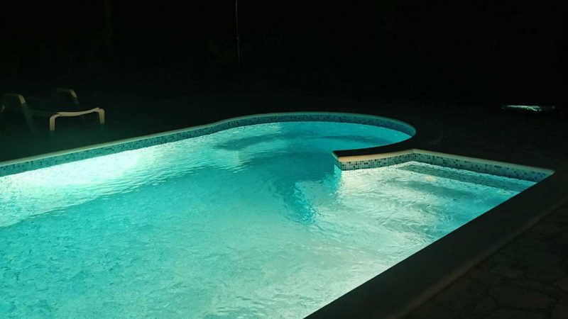 Pool Nacht Villa Histria